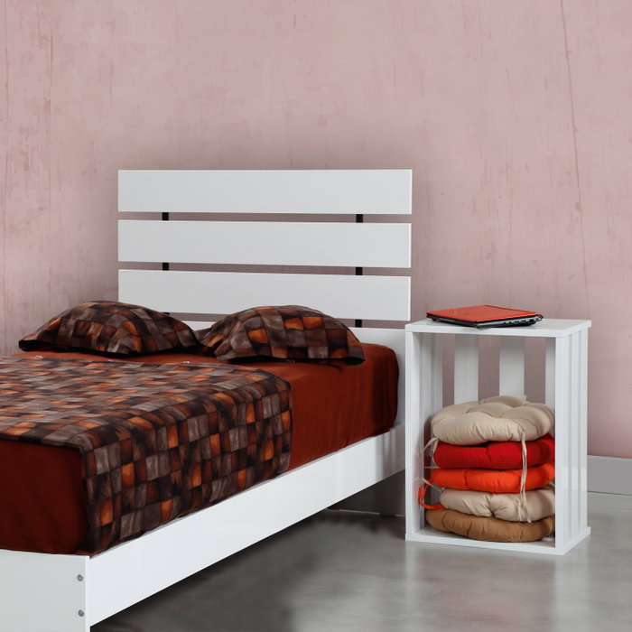Hanah Home Somier Individual 120 - Shiny White para Colchón 120x200 cm Blanco Brillante
